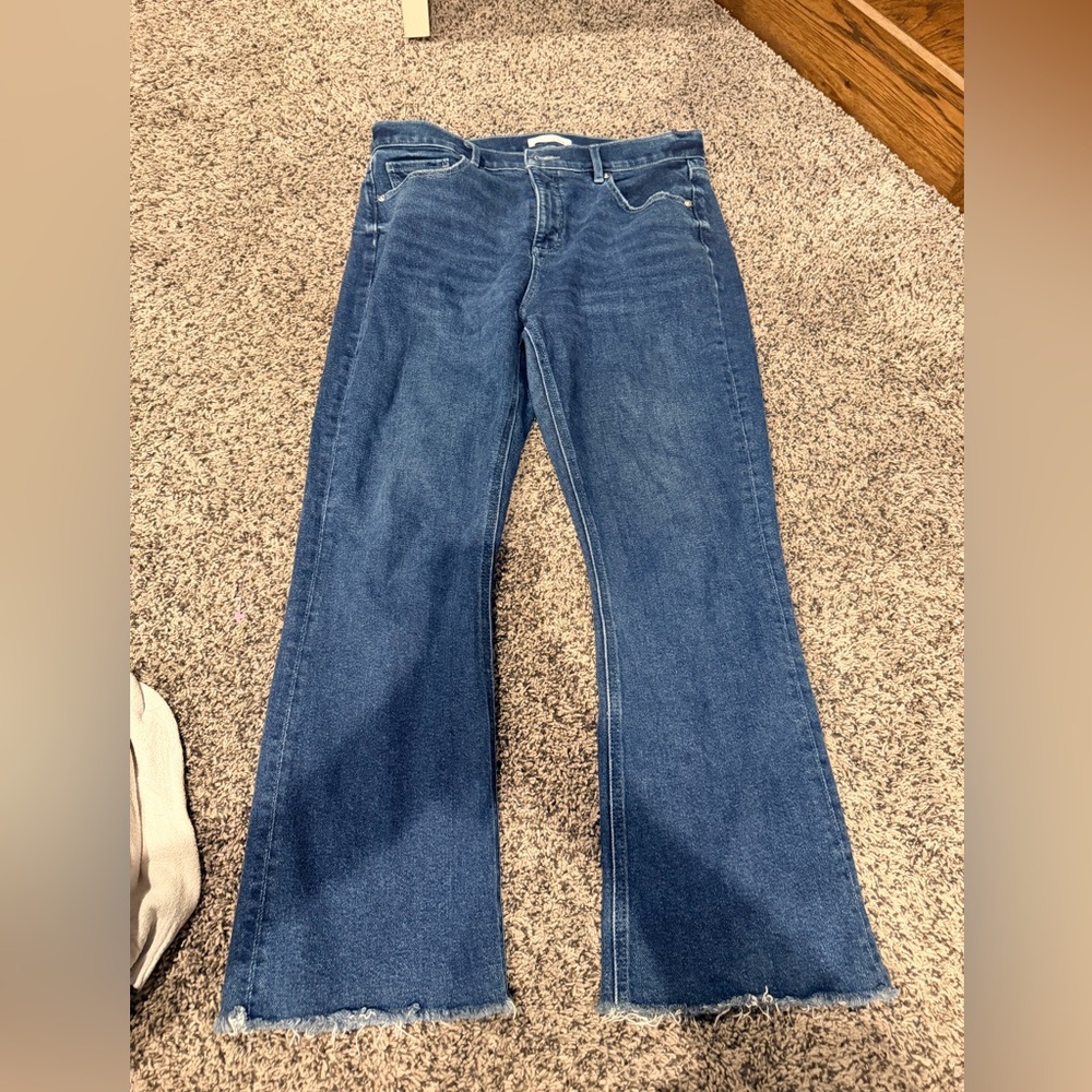 Loft flare high rise crop Jeans